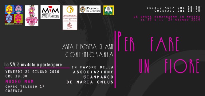 Invito Per Fare un Fiore Asta di Beneficenza